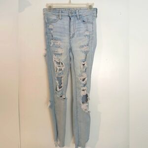American Eagle Distressed Light Blue Jeans